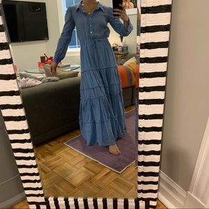 Carolina K - Blue Cotton Maxi dress - size S